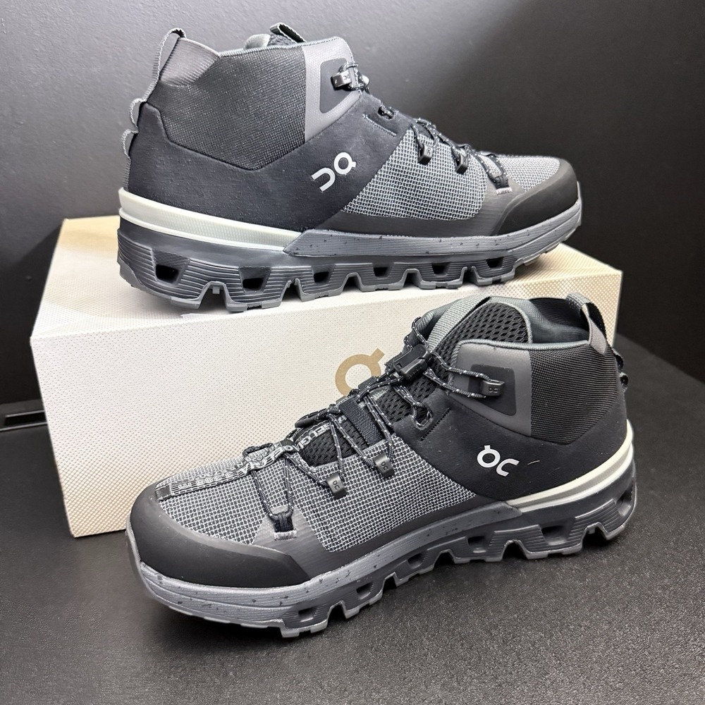 On Cloud Cloudtrax Boots Women's Size 9.5 53.98588 Black Rock Shoes Mid Outdoors - Picture 4 of 15